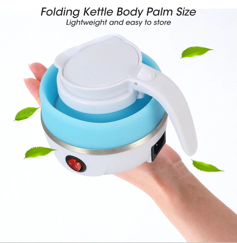 600ml Foldable Electric Kettle | 600W Portable Travel Water Boiler with Food-Grade Silicone