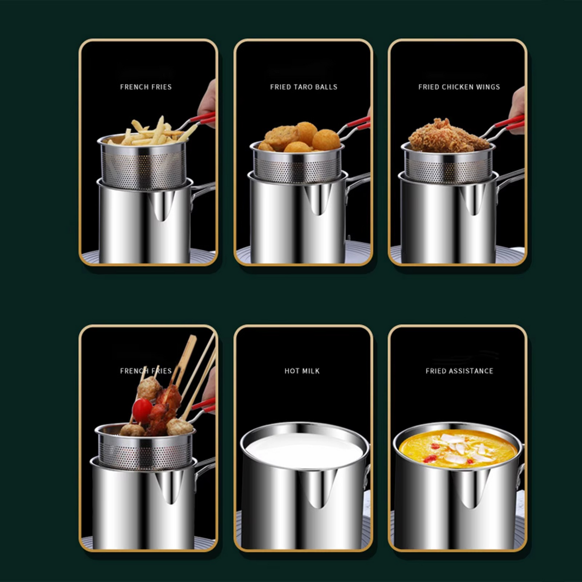 Deep Frying Pot | Durable Cooking Fry Pan with Comfortable Handle for Everyday Kitchen Use