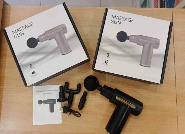 Smart Percussion Massage Gun | Deep Tissue Muscle Massager with 4 Interchangeable Heads