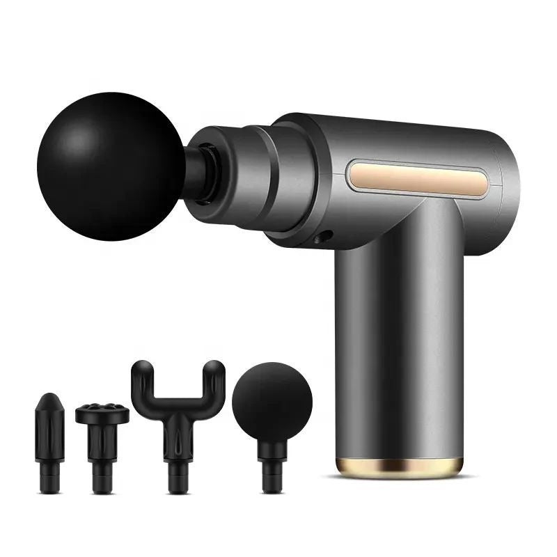 Smart Percussion Massage Gun | Deep Tissue Muscle Massager with 4 Interchangeable Heads