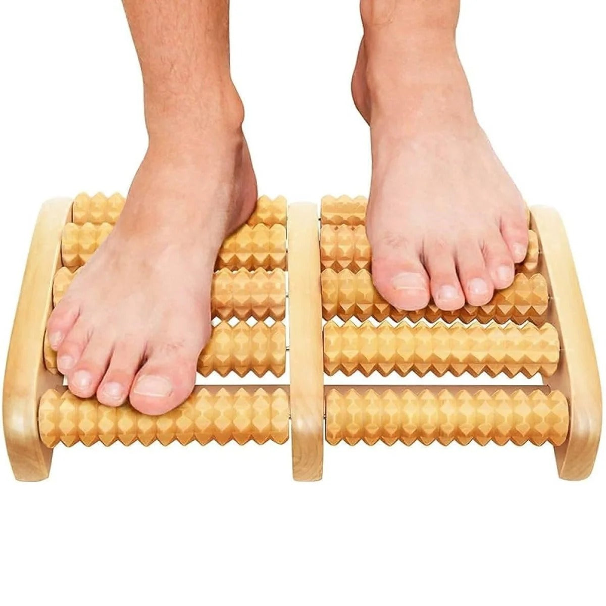 Traditional Wooden Foot Roller Massager | Natural Wood Foot Massage Tool for Relaxation