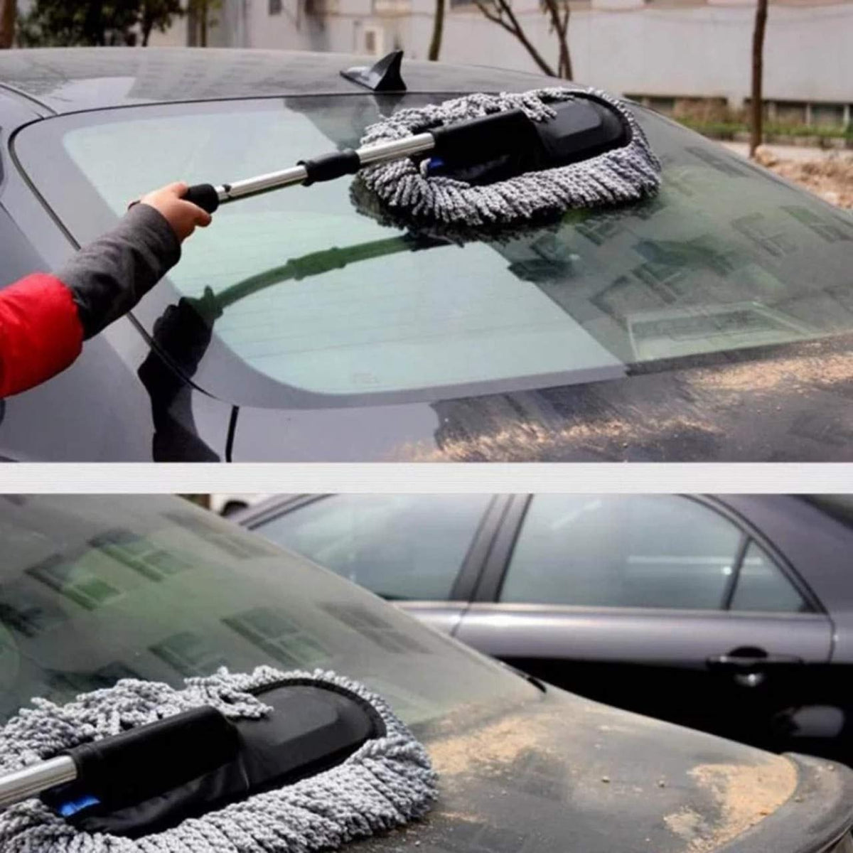 Microfiber Car Wash Cleaning Brush | Telescoping Duster Mop for Interior & Exterior