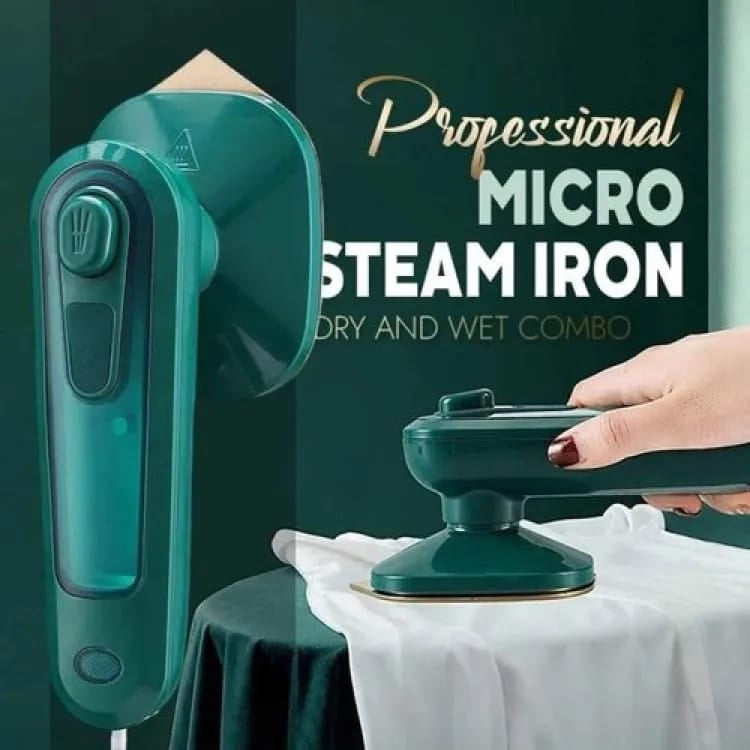 Portable Mini Steam Iron | Handheld Garment Steamer for Clothes with Wet & Dry Ironing
