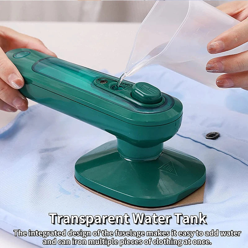 Portable Mini Steam Iron | Handheld Garment Steamer for Clothes with Wet & Dry Ironing