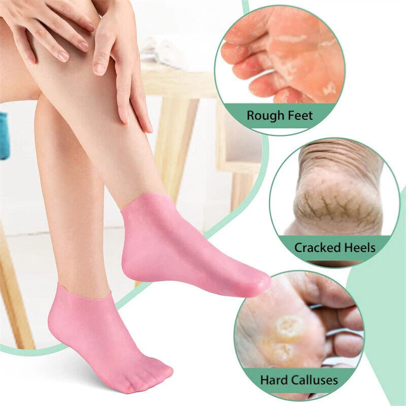 Silicone Moisturizing Gel Socks & Gloves Set | Dry Hand & Foot Care for Winter