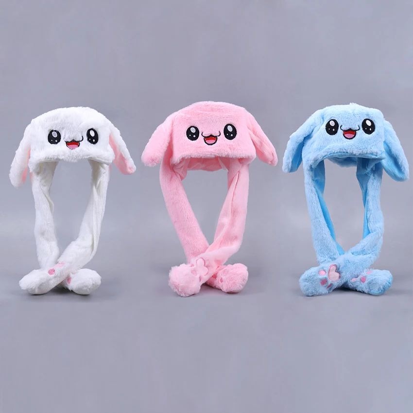 Fluffy Rabbit Ears Headband | Soft Plush Moving Ears Earmuffs for Winter & Casual Wear