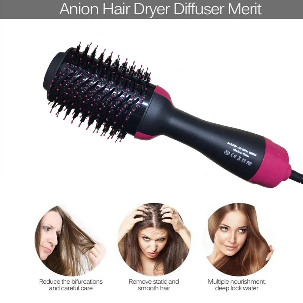 3-in-1 One Step Hot Air Brush Hair Dryer & Styler
