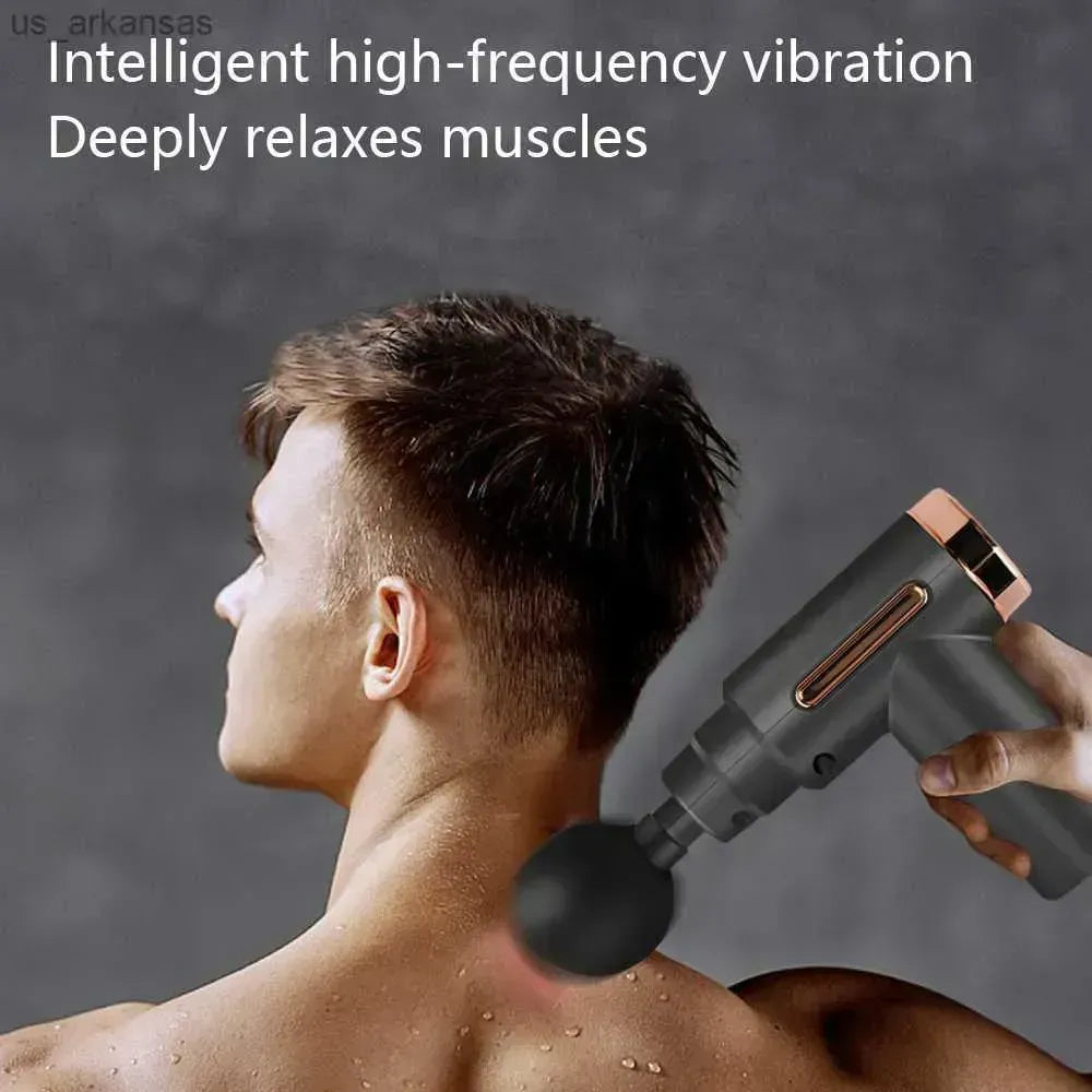 Smart Percussion Massage Gun | Deep Tissue Muscle Massager with 4 Interchangeable Heads