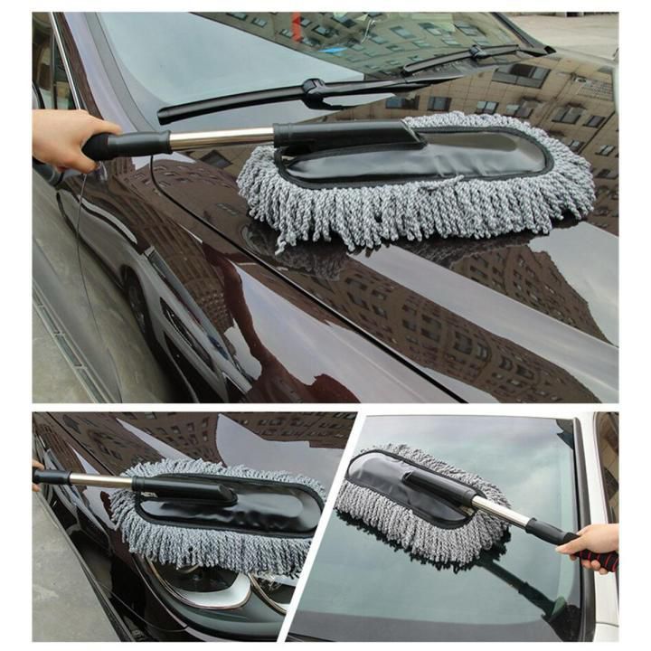 Microfiber Car Wash Cleaning Brush | Telescoping Duster Mop for Interior & Exterior