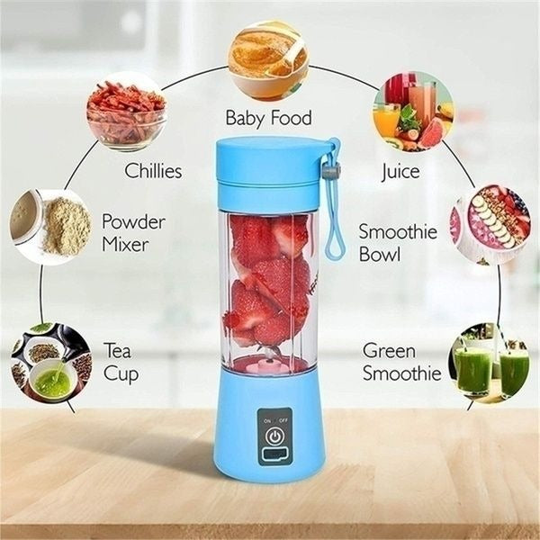Portable Rechargeable USB Juicer Blender Bottle | Mini Electric Smoothie Maker