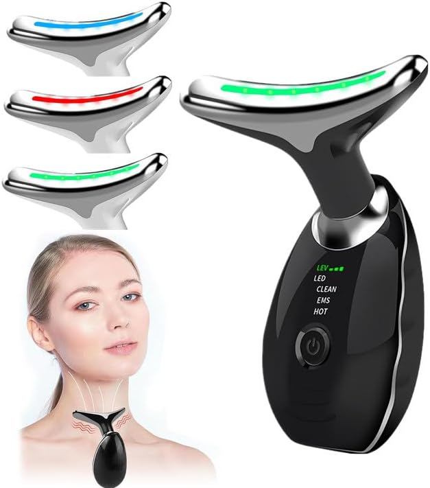 Rechargeable Electric Face Massager | 3-Mode Facial Beauty Device with 45°C Warming