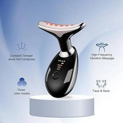 Rechargeable Electric Face Massager | 3-Mode Facial Beauty Device with 45°C Warming