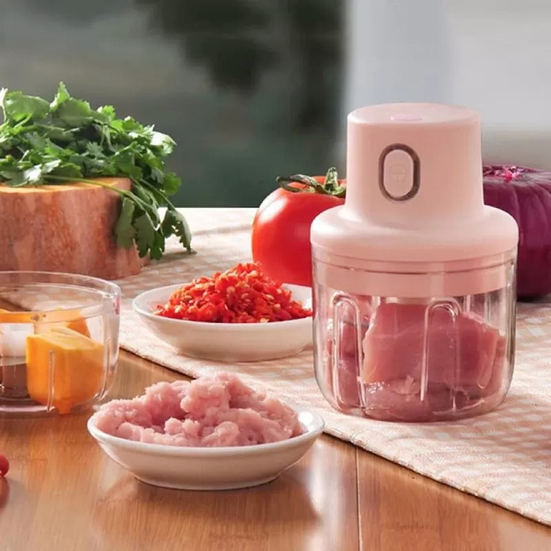 Mini USB Rechargeable Food Chopper | Portable Electric Vegetable, Garlic & Meat Grinder
