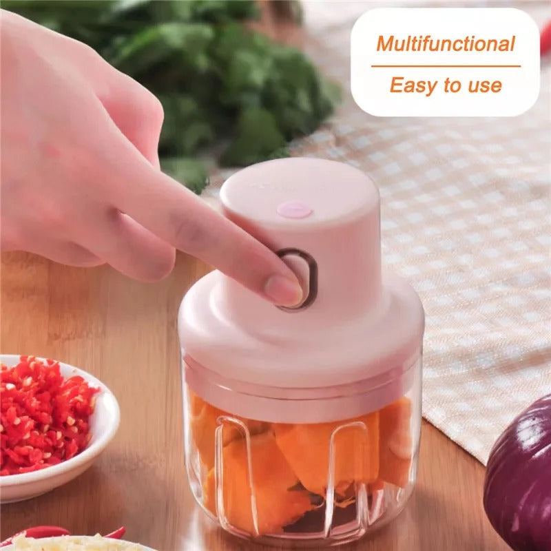 Mini USB Rechargeable Food Chopper | Portable Electric Vegetable, Garlic & Meat Grinder